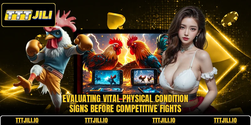 Evaluating vital physical condition signs before competitive fights