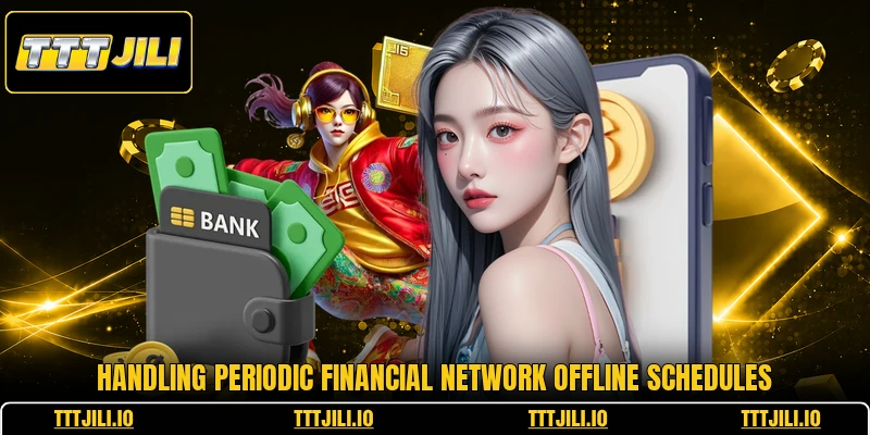 Handling periodic financial network offline schedules